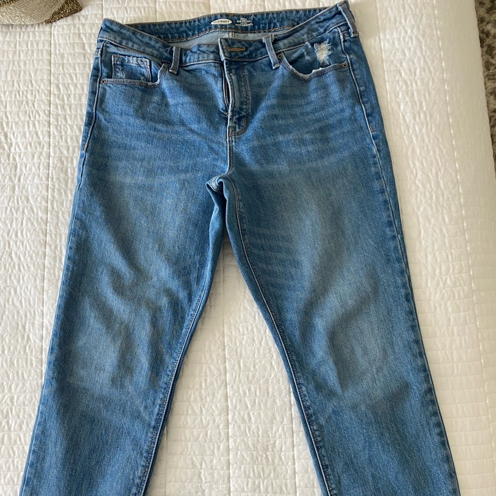 Old Navy - slim / straight - high rise jeans - size 12